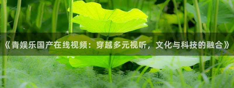 电子pg麻将胡了下载：《青娱乐国产在线视频：穿越多元视听，文化与科技的融合》